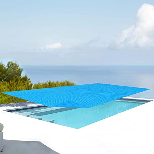 [en.casa] Solar Poolabdeckung Ferrarno Abdeckplane für Pool eckig 549 x 274 cm Solarplane aus PE für Schwimmbad selbstschwimmend Solarfolie Blau