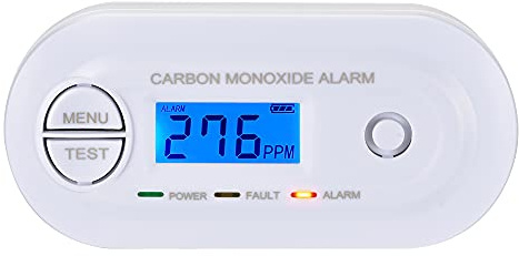 Scondaor CO Melder EN 50291 Zertifiziert, Kohlenmonoxid Melder mit Digitalanzeige und Temperatur, Batteriebetrieben, 10-Jahres-Sensor