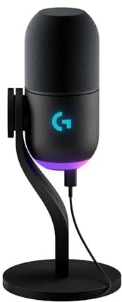 Logitech G Yeti GX dynamisches RGB-Gaming-Mikrofon mit LIGHTSYNC | USB-Mikrofon zum Streaming, Superniere, USB-Plug-and-Play für PC/Mac - Schwarz