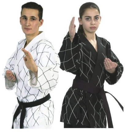 Playwell Martial Arts Hapkido-Anzug, Schwarz/Weiß
