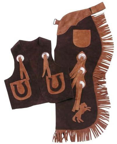 tough-1 Kids Chap Weste/Set Hufeisen, Jungen, schwarz