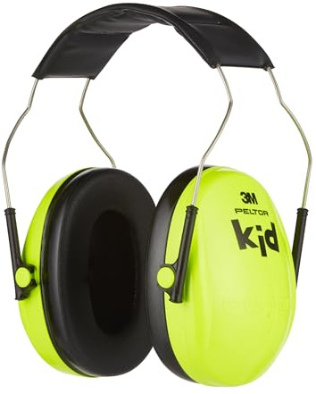 3M Peltor Kid Gehörschutz Kinder -neongrün- Kapselgehörschutz mit verstellbarem Kopfbügel, Leichter Ohrenschützer mit Lärmschutz bis 98dB – SNR 27, Hörschutz mit geringem Gewicht