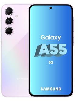 Samsung Galaxy A55 5G Smartphone 256 GB Awesome Lilac 6,6 Zoll 120 Hz Super AMOLED 50 MP Triple-Kamera