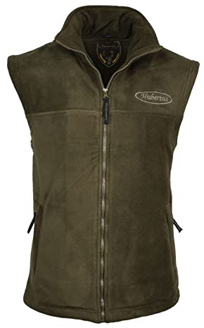 HUBERTUS Herren Fleeceweste, Jagdweste, Outdoorweste Olivgrün, Modell Rhön (as3, alpha, l, regular, regular)