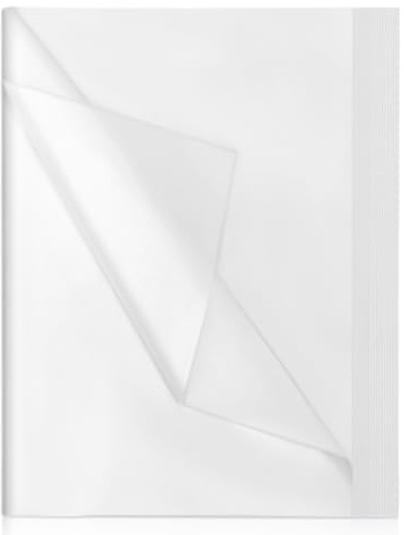 woric 100 Blatt Seidenpapier Weiß, 50x70 cm Packseide Verpackungsmaterial Seidenpapier Geschenkpapier für Deko Hochzeit Geburtstag Basteln Verpacken DIY