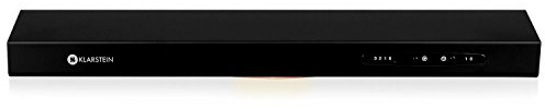 Klarstein UW60BL Wandmontage Dunstabzugshaube, Unterbauhaube, Abzugshaube, Wandhaube, Energieeffizienzklasse C, 60 cm, Abluft- / Umluftbetrieb, bis zu 210 m³/h max. Abluftleistung, Edelstahl, schwarz