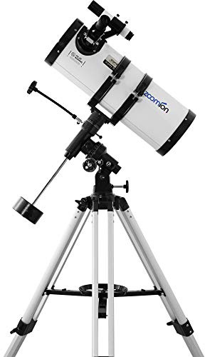 Zoomion Gravity 150/1400 EQ Astronomisches Spiegelteleskop Set | mit Stativ, Montierung und Okularen | für Einsteiger & Erwachsene | ideal für den Einstieg in die Astronomie