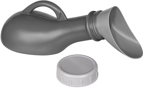 Urinflasche für Männer Frauen Unisex Urinflasche Tragbare Urinal 1L Notfall Urinflasche Wiederverwendbare Mobile Toilette Kunststoff Urinflaschen mit Deckel für Reisen Camping Unterwegs
