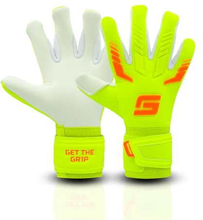 GRIPMODE Torwarthandschuhe Kinder Venom Junior 2.0 - Torhüter Handschuhe mit großer Fangfläche - Fußball Torwarthandschuhe mit 3 mm Griptec Latex für zusätzlichen Grip - Größe 4-6