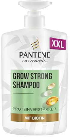 Pantene Pro-V Grow Strong Shampoo mit Biotin & Proteinverstärker 1000ml | Pumpespender, Pro-V Miracles Shampoo Hilft, Haarverlust, durch Haarbruch zu Reduzieren, Stärker Wachsendes Haar
