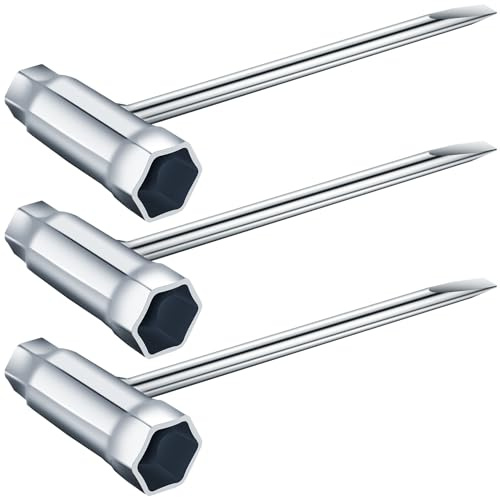 MetVot 3 Stück 13 mm X 19 mm Zündkerzenschlüssel Kettensägenschlüssel T Schraubenschlüssel Kombischlüssel