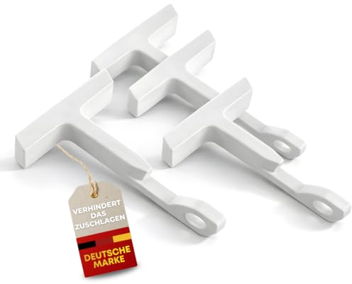 Quality Collection | Fensterfeststeller für Kippfenster | Fensterstopper | 4er-Set | Weiß | Robuste Sicherung für Kippfenster | Einfache stabile Montage | Ideal für Zuhause und Büro