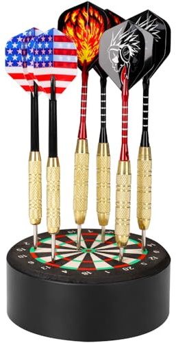 Mini Sisal Dart Dock 10cm - Dart Ständer Pfeile| Dartpfeil Halter Ständer - Official Mini Replica Dart Dock Station - Store Your Darts Anywhere