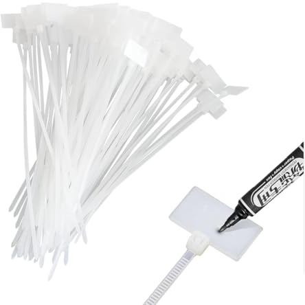 Kabelbinder Set Weiß Kabelbinder Tags Nylon-Kabelbinder Nylon-Kabelbinder Selbstschließend Verwendet für Kabelmanagement in der Home-Office-Garage, Produktklassifizierung, 250 Stück, 3*150mm