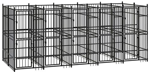 GuyAna Outdoor-Hundezwinger Stahl 9,22 m² Gitterbox Hund Hundezaun Camping Hasenstall