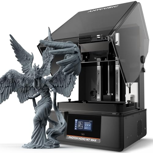 ANYCUBIC Photon Mono M7 Max Resin 3D-Drucker (bis zu 60 mm/h), 13,6 großer Resin-Drucker mit automatischer Harzzuführung, heizbarem Harztank (bis 40 °C), Smartem Assist, Bauraum 298x164x300mm