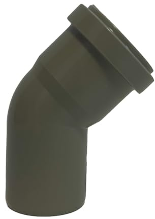 HT Bogen DN 40/45° Grau PP Kunststoff | mit Dichtung | Gummidichtung | Abwasser Installation | Kanalrohrsystem | komplettes HT-System