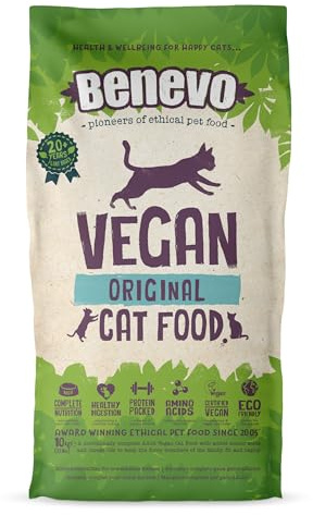 Benevo Veganes Katzenfutter 10kg - Vollständiges Trockenfutter, Hypoallergenes