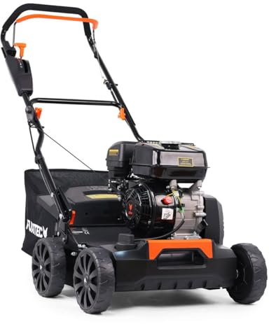 FUXTEC Vertikutierer 3in1 FX-BV240 4-Takt-Motor 4,1kW 18 Messer und 24 gefederte Krallen Front-Tragegriff und 45L Fangkorb