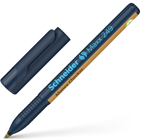 Schneider 124900 Maxx 249 Money Checker (Strichstärke: 1+3 mm, Geldschein-Prüfstift) 1 Stück