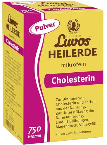 Luvos Heilerde mikrofein Pulver - Naturheilmittel zur Bindung von Cholesterin und Fetten - Lindert Blähungen, Magendruck, Völlegefühl - Unterstützt die Darmsanierung - 750 Gramm