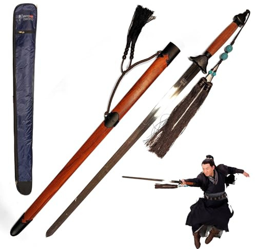 Tai Chi Schwert - Harmonie von Körper und Geist, starre Klinge, Trainingsschwert, Katana, Samurai, Shogun, Schwertkampf-Training, Rollenspiel Cosplay Iaido