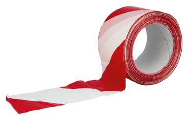 Amig - Absperrband Rot-Weiß aus LDPE - 500 m x 70 mm - Nicht selbstklebend - Zur Gefahrenkennzeichnung und Warnmarkierung - Wasserfest und flexibel
