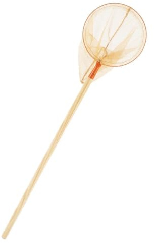 Kinderkescher - Metall-Kescher Orange mit 72 cm Holzstiel | Stabiler Fangkescher für Kinder ab 3 Jahre, 23 cm Durchmesser, 102 cm Gesamtlänge, ideal für Strand & Badesee
