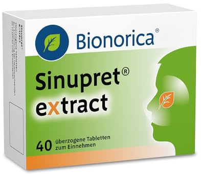 Sinupret eXtract - Stark bei Nasennebenhöhlenentzündung mit Schnupfen. Löst den Schleim, öffnet die Nase & befreit den Kopf, für Erwachsene, Jugendliche & Kinder ab 12 Jahren, 40 St