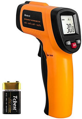 Helect (Nicht für Menschen) Digitale Laser Infrarot Thermometer Pyrometer (-50°C bis 550°C) mit LCD Beleuchtung