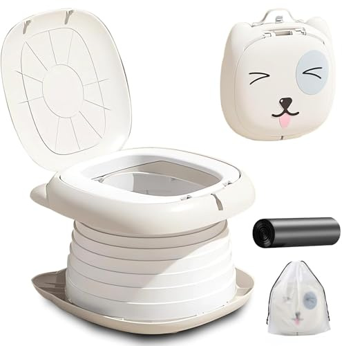 auvstar Töpfchen Falttoilette Kinder,Tragbare Kinder Reise Töpfchen,Baby Kindertoilette,Tragbarer töpfchensitz Tragbar Reise WC kinder Reisetoilette kinder faltbares für Drinnen und Draußen
