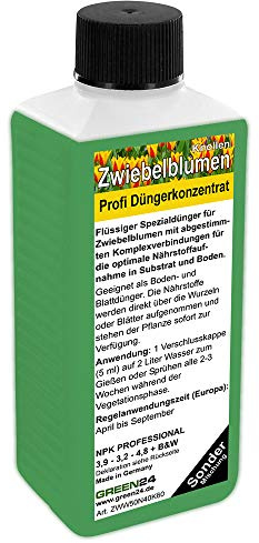 Blumenzwiebel Dünger – HIGH-TECH NPK Flüssigdünger für Tulpen, Narzissen, Krokusse & Hyazinthen & alle Zwiebelblumen – Perfekt für farbenprächtige Blüten & kräftige Zwiebeln – Made in Germany