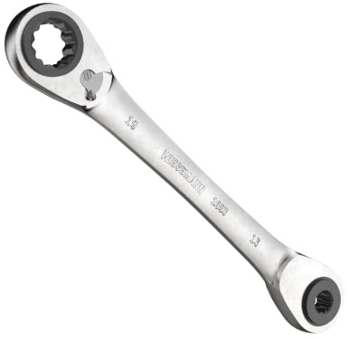 WIESEMANN 1893 Multi 4 in 1 Doppelring-Ratschenschlüssel mit 10, 13, 17, 19mm mit 72 Zähne I Maulring Ratschenschlüssel I 81031