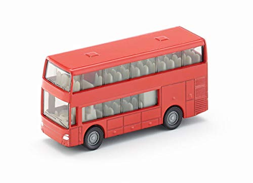 Siku 1321, Doppelstock-Reisebus, Metall/Kunststoff, Rot, Spielzeugauto für Kinder
