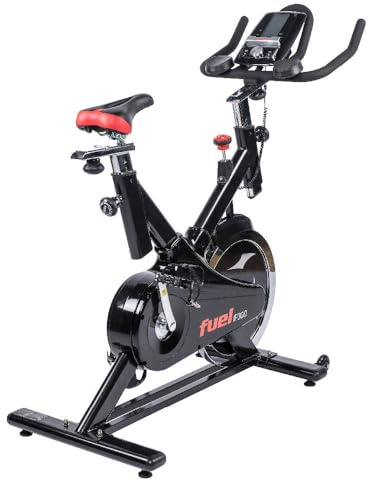 FUEL Fitness IF300 Indoor Cycle, Indoor Cycle für zuhause, 18kg Schwungrad, Kettenantrieb, LCD-Radcomputer mit App-Anbindung, optimaler Rundlauf, Nutzergewicht bis 125kg