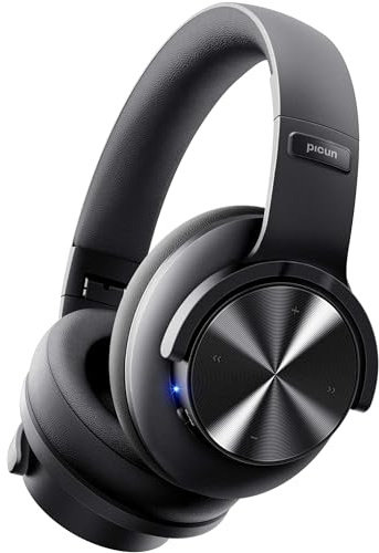 Picun B8 Bluetooth-Kopfhörer, 120 Stunden Wiedergabezeit, kabellose Bluetooth-Kopfhörer mit 3 EQ-Modi, niedriger Latenz, Freisprechfunktion, Over-Ear-Kopfhörer für Reisen, Schwarz