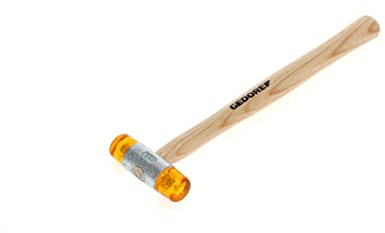 GEDORE Plastikhammer, Ø 22 mm, Auswechselbare Köpfe aus Cellulose-Acetat, Robuster Stiel aus Esche