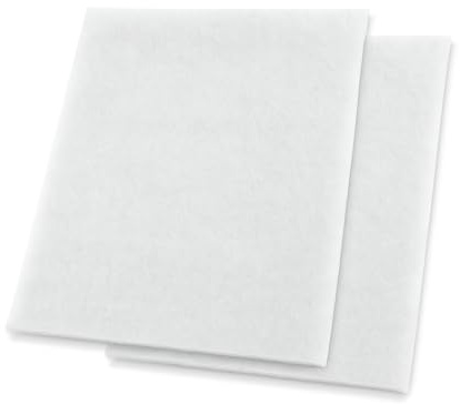 Dunstabzugshauben Filter 11mm dick - Universal zuschneidbar Fettfilter Dunstfilter Abzugshaube Flachfilter Ersatz Filtermatte weiß 2er Set