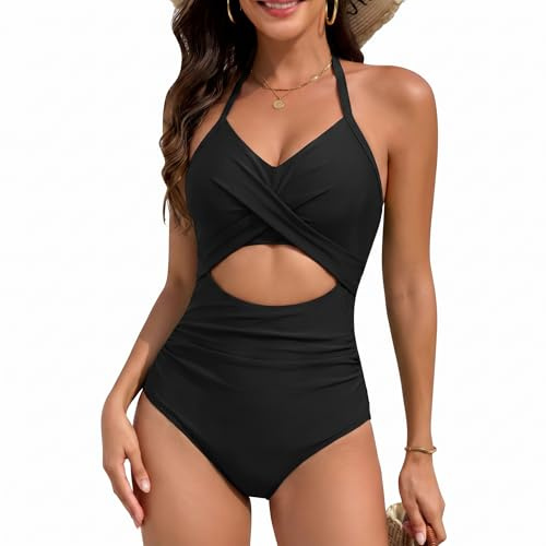 XDSP Damen Badeanzug Sport Bademode Plus Size Einteiler Push Up Sexy Modische Monokini One Piece Swimsuit