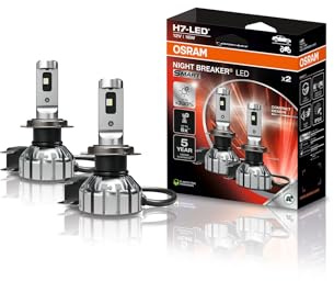 Osram NIGHT BREAKER LED SMART H7; bis zu 330% mehr Helligkeit; 6000K, 12V, LED-Fern- und Abblendlicht mit Straßenzulassung, white