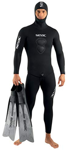 Seac Royal, 5 mm Neopren-Tauchanzug für Freitauchen, Latzhose und Kapuzenjacke