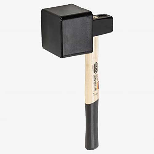 Picard 0006851-1500 Plattenlegehammer mit aufvulkanisiertem Gummiklotz, 1250 g