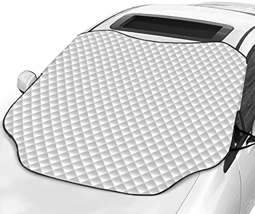 Favoto Sonnenschutz Auto Magnetische Faltbare Autoscheibenabdeckung Eisschutz Frontscheibenabdeckung UV-Schutz für Staub Schnee (157x126 cm)