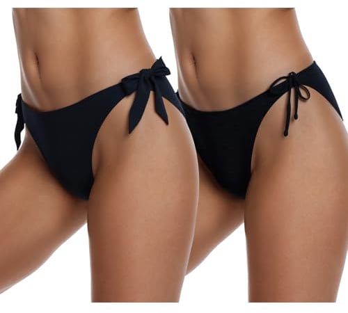 Adigaber Bikinihosen für Damen Hohe und Niedrige Taille Sexy Bikini Hose Bikinislip 2 Pack Für Frauen, Mädchen und Jugendliche