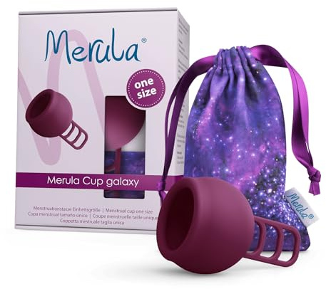 Merula Cup galaxy (violett) - One size Menstruationstasse aus medizinischem Silikon