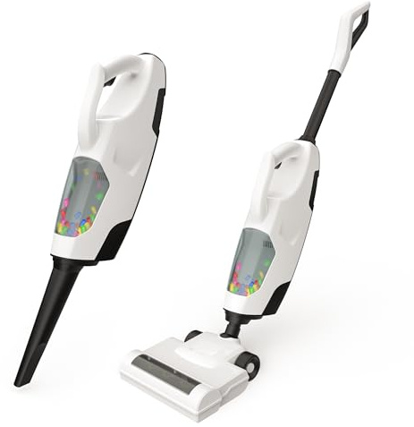 Toy Choi’s Staubsauger Spielzeug Set – Elektrischer Kinder Staubsauger Mit Flacher Düse, Sound und Ball-Plopp-Action – Vacuum Reinigungsset für Kinder, Jungen und Mädchen ab 3-6 Jahren
