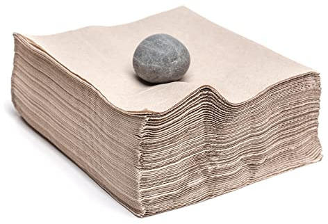 Plantvibes® 100 hochwertige Papier-Servietten, umweltfreundlich, 100% biologisch abbaubar, 33x33cm
