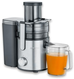 SEVERIN Entsafter, elektrische Saftmaschine mit einfacher Bedienung, XXL-Auffangbehälter für vitaminreiche Obst- und Gemüsesäfte, 1.1L Saftbehälter, Edelstahl-Schwarz, Küchengeräte, 800 W, ES 3570