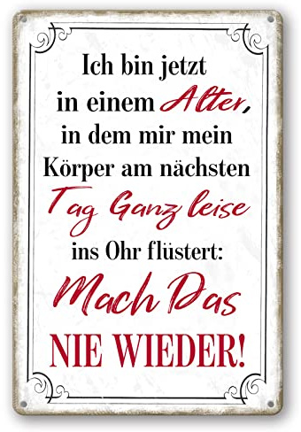 Metallschilder Sprüche Metall Vintage Poster Café Lustige Deko 20x30 cm | Metallschild Deko Humor Küchenschilder Büro Retro Werkstattschild Geschenkidee Gartenschilder