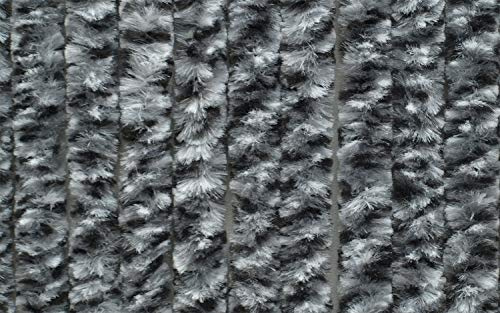 BERGER Blickdicht Flauschvorhang 100x200 | Chenille Türvorhang als Flauschvorhang Wohnwagen, Flauschvorhang Wohnmobil | Flauschvorhang Insektenschutz für Balkontür, Sichtschutz, Raumteiler